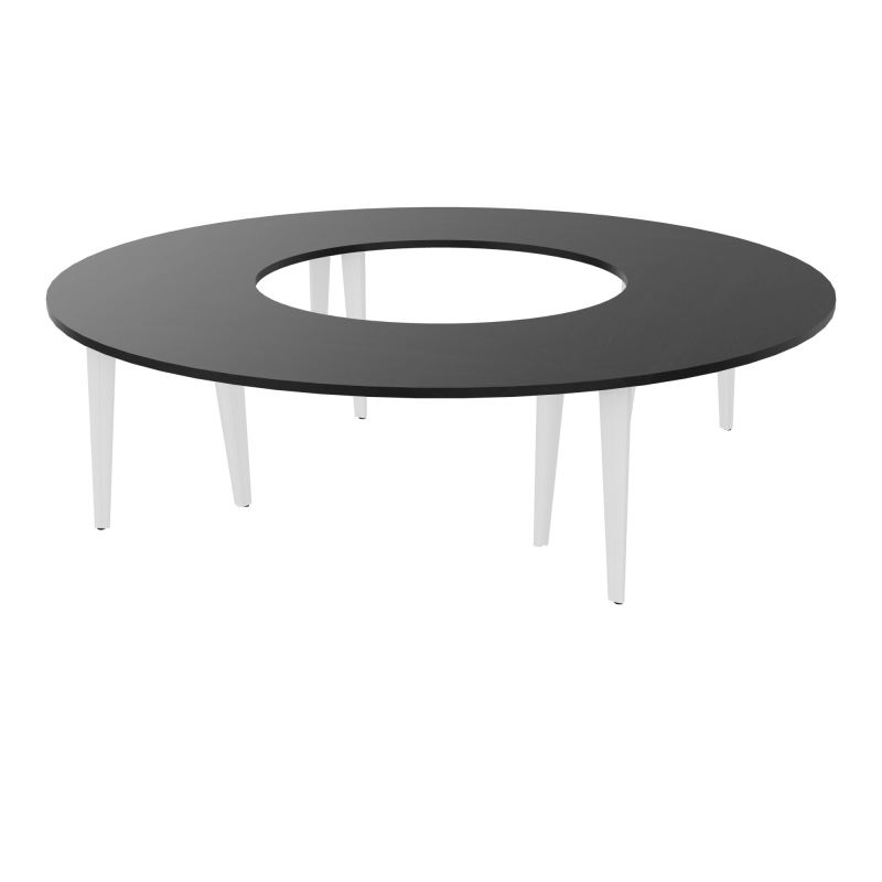 TABLE RONDE 12P L270XP270 EP30 4 PLT ANGLE 90° L135 PP OBTX4 6+2 PIEDS TRIANG RK SO