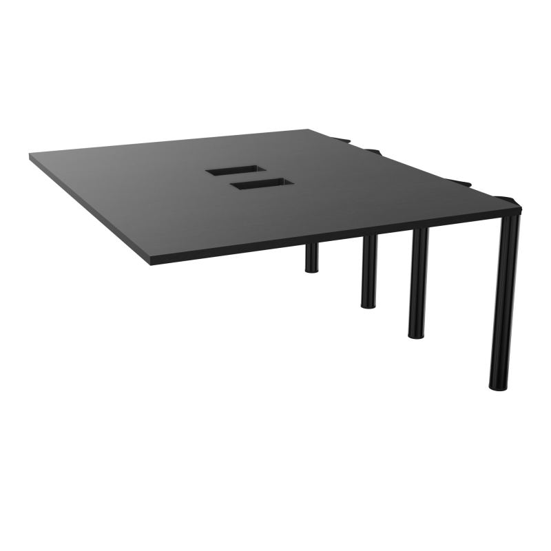 KIT EXTENSION POUR TABLES ELLIPTIQUES 4P L140XP170 CM (2X85) DÉC TRAPPE X2+GOULOTTE DBLE