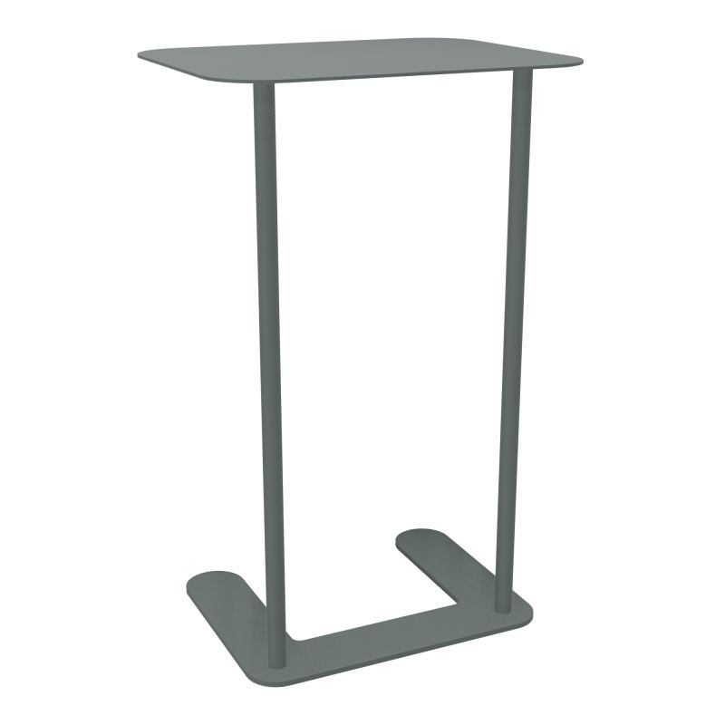 ZELIE T ECRITOIRE S/PIED SOCLE H.63 L40 P32 CM METAL STRUCTURE GRIS SOURIS RAL900 SU