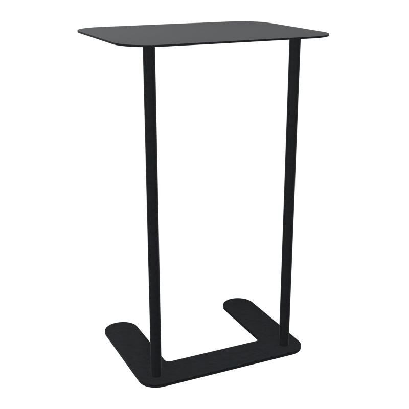 ZELIE T ECRITOIRE S/PIED SOCLE H.63 L40 P32 CM METAL STRUCTURE NOIR RAL9005 ZP