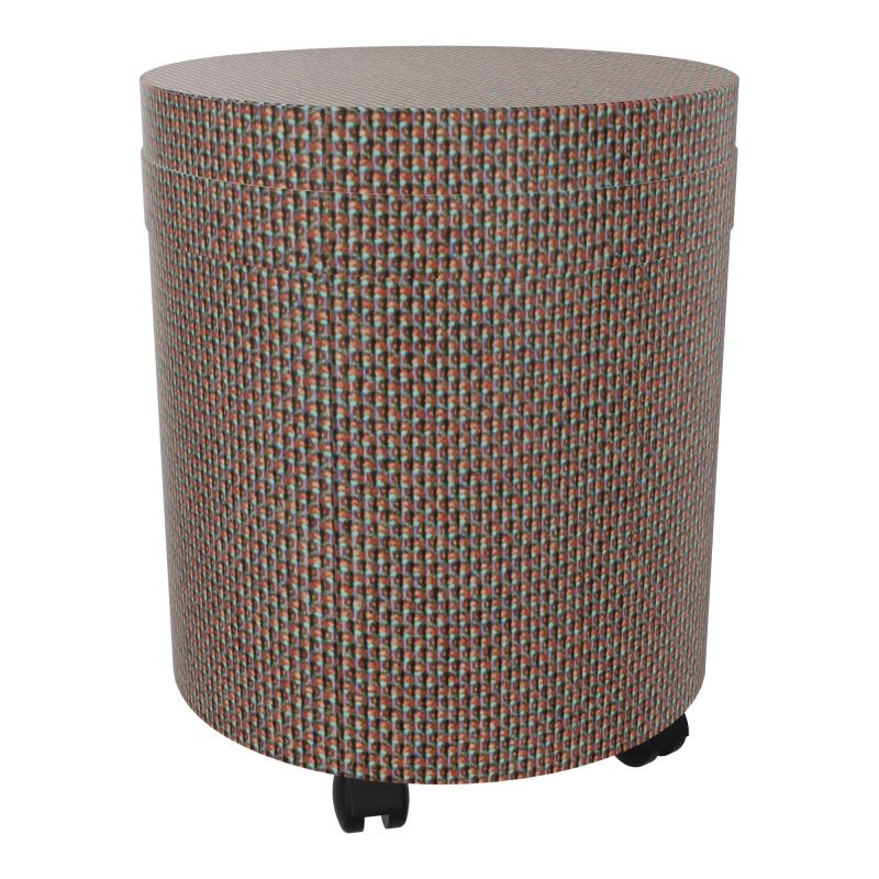 ZELIE POUF AVEC LANIERE D40 H48,5 CM S/ROULETTES (4 PETITES) NOIRES T6