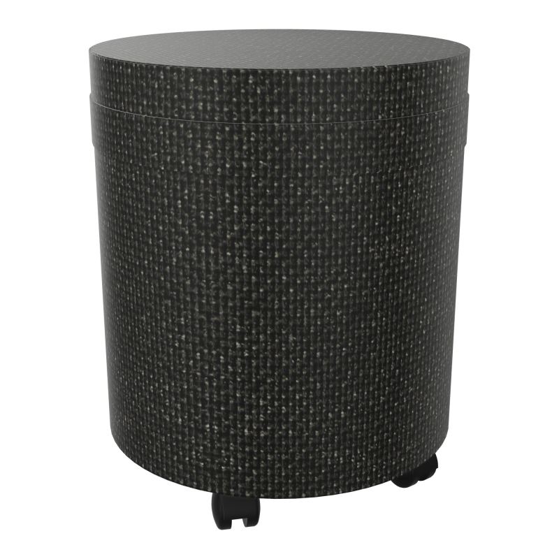 ZELIE POUF AVEC LANIERE D40 H48,5 CM S/ROULETTES (4 PETITES) NOIRES T9