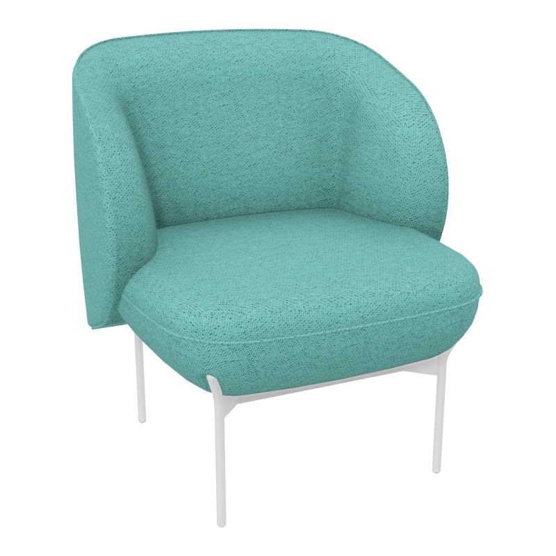 ASSISE MARGOT 1 PLACE L. 69,2X H. 78,4 X P. 66 CM - ASSISE TISSU CHILI CÉLADON CHINÉ - DO
