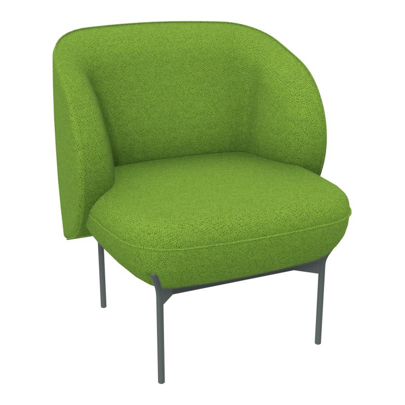 ASSISE MARGOT 1 PLACE L. 69,2X H. 78,4 X P. 66 CM - ASSISE TISSU CHILI VERT OLIVE CHINÉ -
