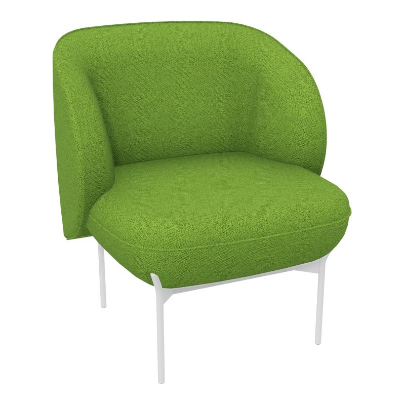 ASSISE MARGOT 1 PLACE L. 69,2X H. 78,4 X P. 66 CM - ASSISE TISSU CHILI VERT OLIVE CHINÉ -