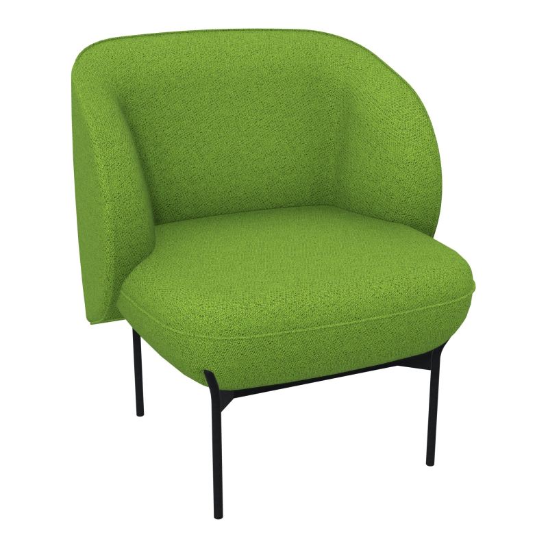 ASSISE MARGOT 1 PLACE L. 69,2X H. 78,4 X P. 66 CM - ASSISE TISSU CHILI VERT OLIVE CHINÉ -