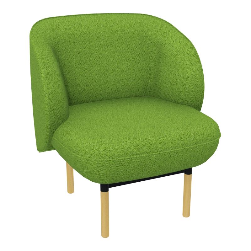 ASSISE MARGOT 1 PL L69,2XH78,4XP66CM - ASSISE  - DOS.  - PIET. BK BK ZP MS