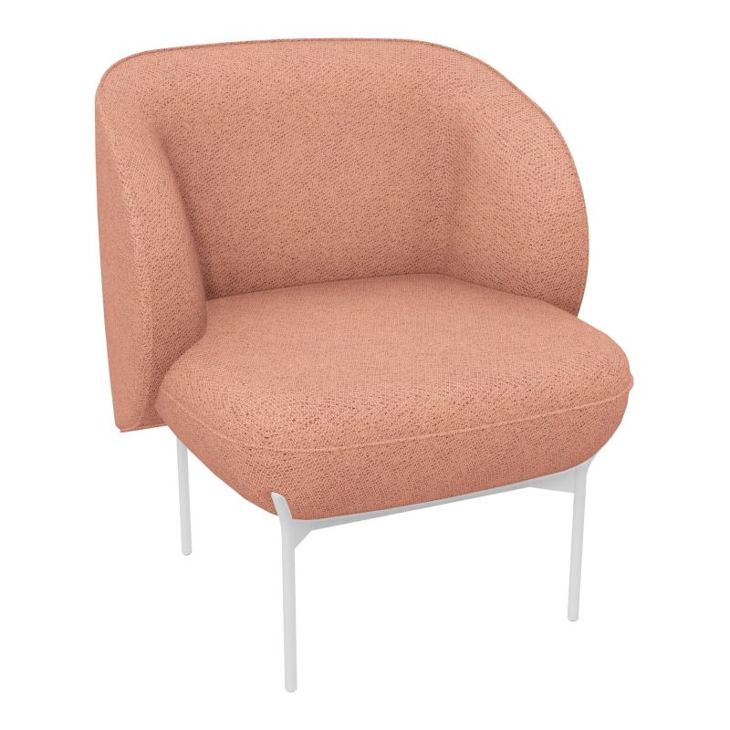 ASSISE MARGOT 1 PLACE L. 69,2X H. 78,4 X P. 66 CM - ASSISE TISSU CHILI SAUMON CHINÉ - DOS