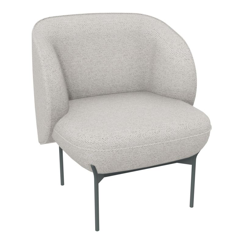 ASSISE MARGOT 1 PLACE L. 69,2X H. 78,4 X P. 66 CM - ASSISE TISSU CHILI BEIGE CHINÉ - DOSS