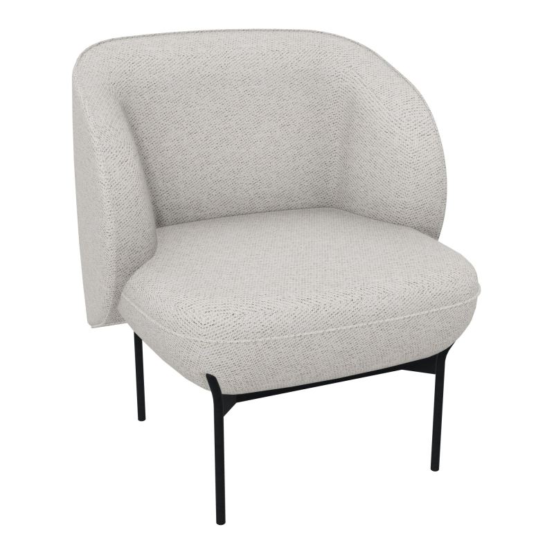 ASSISE MARGOT 1 PLACE L. 69,2X H. 78,4 X P. 66 CM - ASSISE TISSU CHILI BEIGE CHINÉ - DOSS