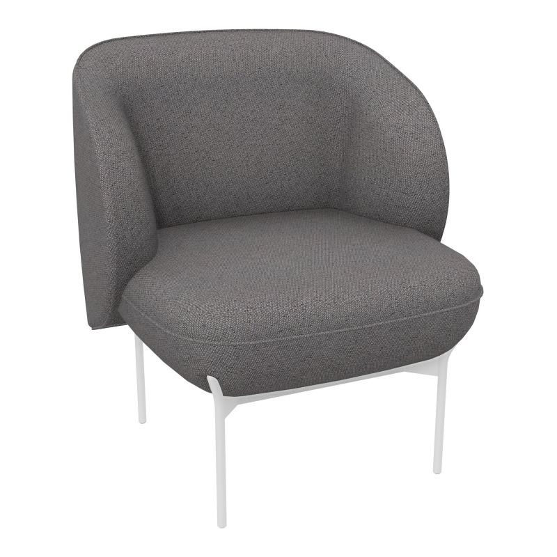 ASSISE MARGOT 1 PLACE L. 69,2X H. 78,4 X P. 66 CM - ASSISE TISSU CHILI CHOCOLAT CHINÉ - D