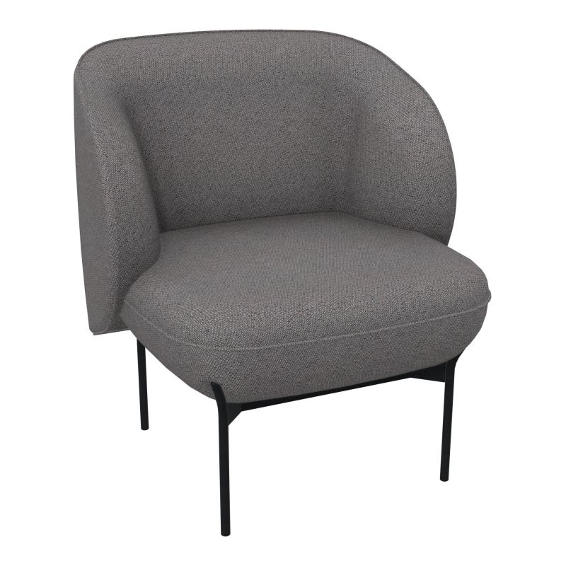 ASSISE MARGOT 1 PLACE L. 69,2X H. 78,4 X P. 66 CM - ASSISE TISSU CHILI CHOCOLAT CHINÉ - D