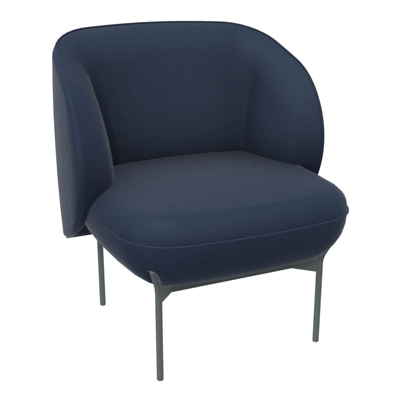 ASSISE MARGOT 1 PLACE L. 69,2X H. 78,4 X P. 66 CM - ASSISE TISSU SECRET BLEU MINÉRAL - DO