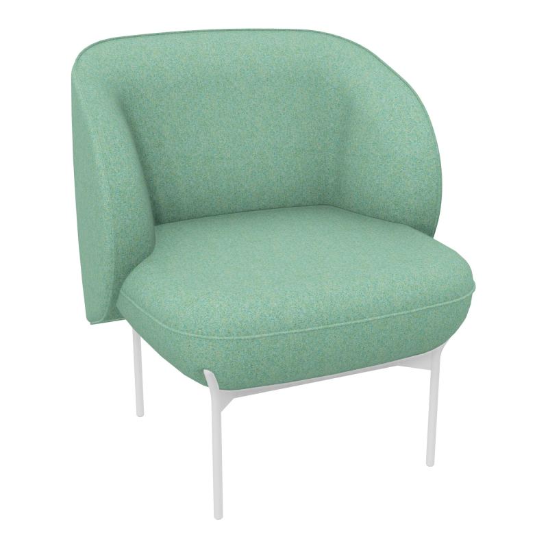 ASSISE MARGOT 1 PLACE L. 69,2X H. 78,4 X P. 66 CM - ASSISE TISSU FENICE CELADON CHINÉ - D