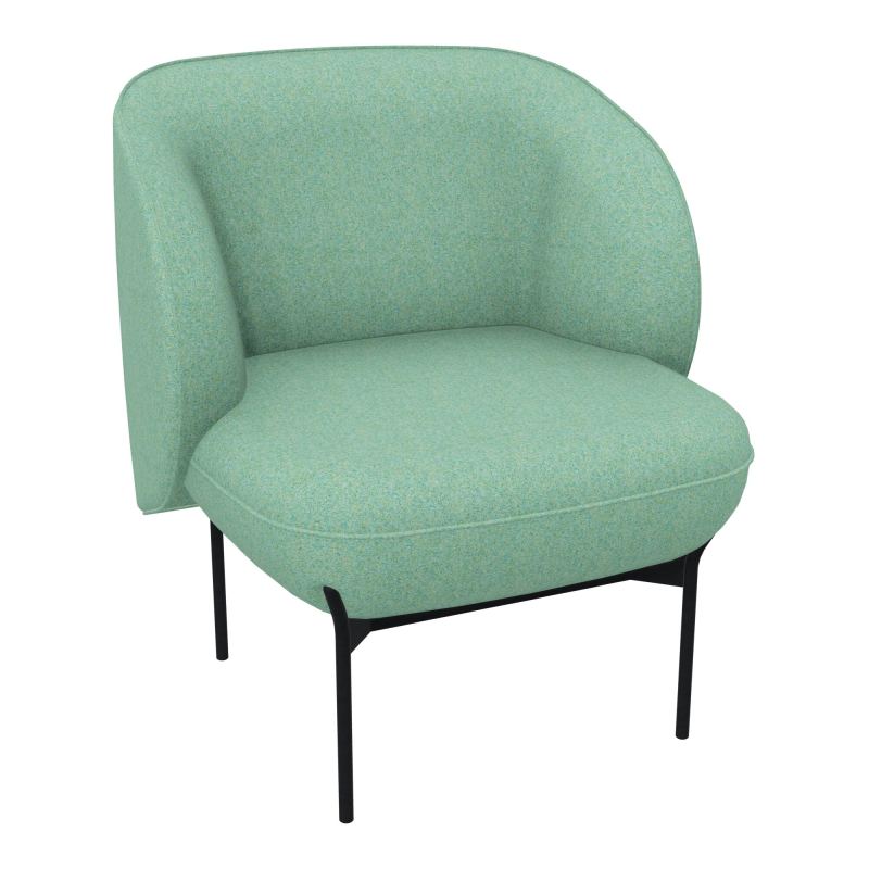 ASSISE MARGOT 1 PLACE L. 69,2X H. 78,4 X P. 66 CM - ASSISE TISSU FENICE CELADON CHINÉ - D