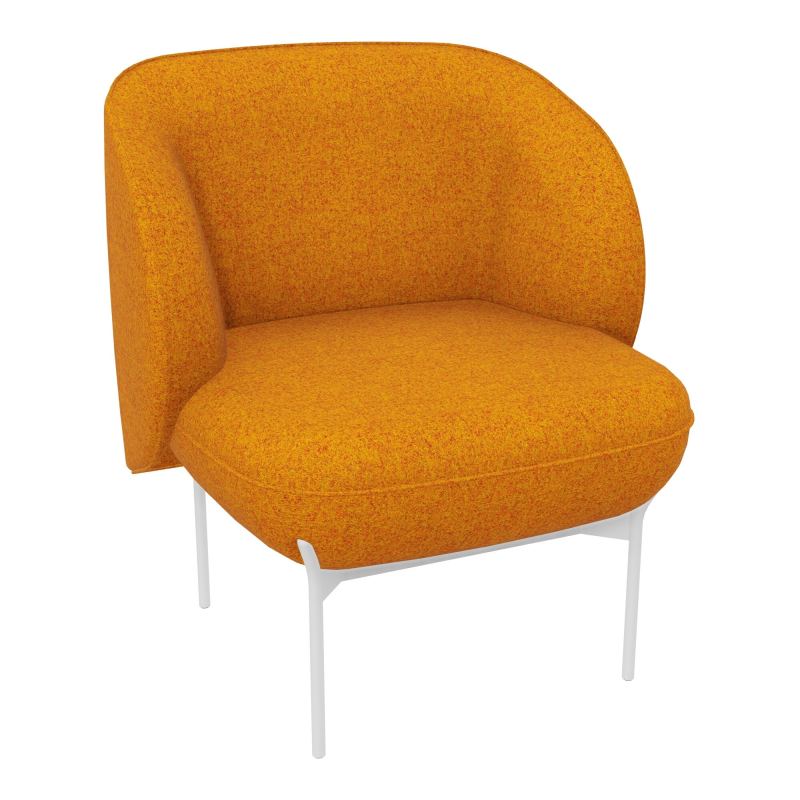ASSISE MARGOT 1 PLACE L. 69,2X H. 78,4 X P. 66 CM - ASSISE TISSU FENICE CURCUMA CHINÉ - D