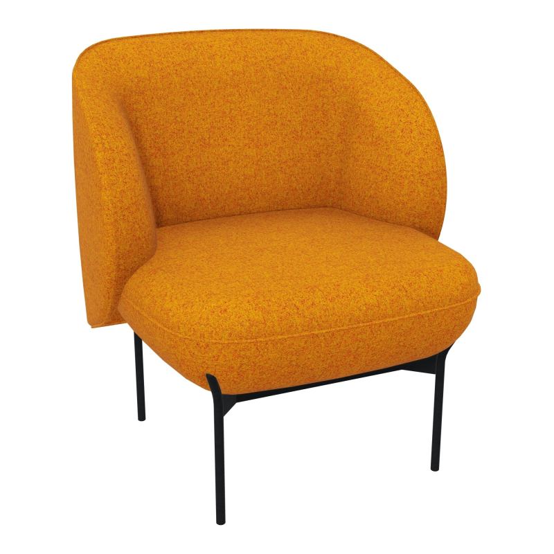 ASSISE MARGOT 1 PLACE L. 69,2X H. 78,4 X P. 66 CM - ASSISE TISSU FENICE CURCUMA CHINÉ - D