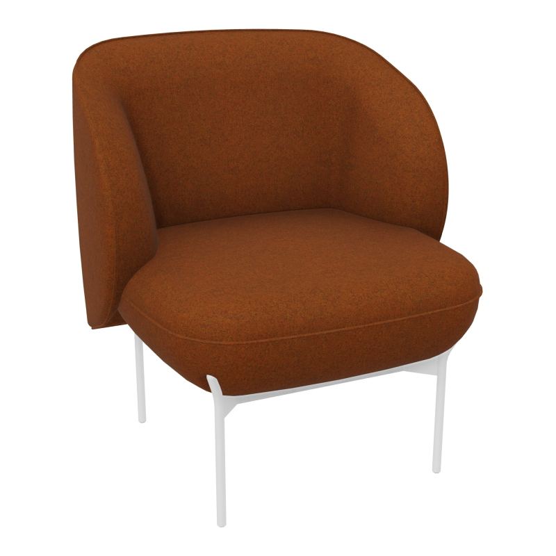 ASSISE MARGOT 1 PLACE L. 69,2X H. 78,4 X P. 66 CM - ASSISE TISSU FENICE TERRE DE SIENNE -