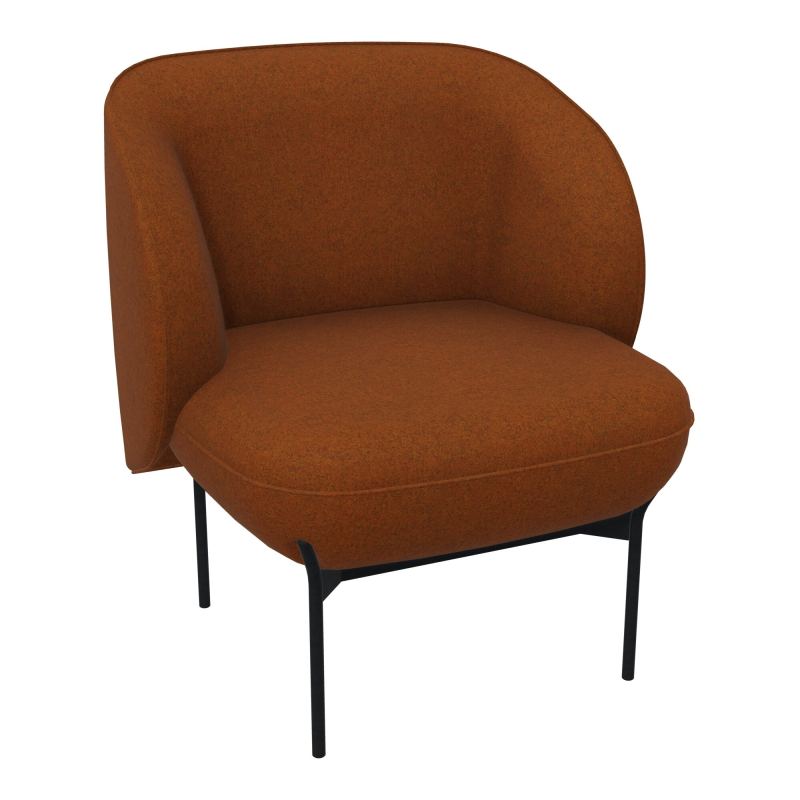 ASSISE MARGOT 1 PLACE L. 69,2X H. 78,4 X P. 66 CM - ASSISE TISSU FENICE TERRE DE SIENNE -