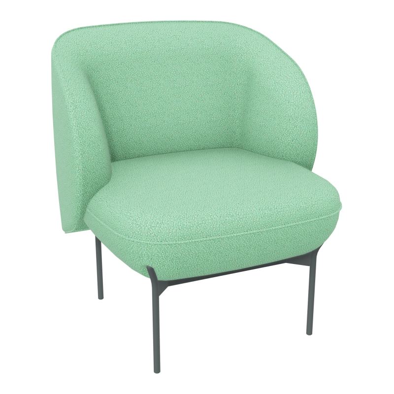 ASSISE MARGOT 1 PLACE L. 69,2X H. 78,4 X P. 66 CM - ASSISE TISSU STEP VERT D'EAU - DOSSIE
