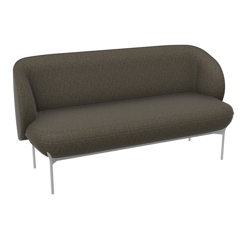 ASSISE MARGOT 2 PLACES L. 155,4 X H. 78,4 X P. 66 CM - ASSISE TISSU STEP MÉLANGE MARRON F