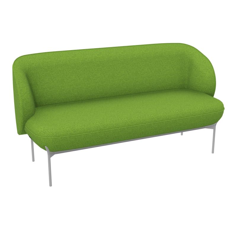ASSISE MARGOT 2 PLACES L. 155,4 X H. 78,4 X P. 66 CM - ASSISE TISSU CHILI VERT OLIVE CHIN