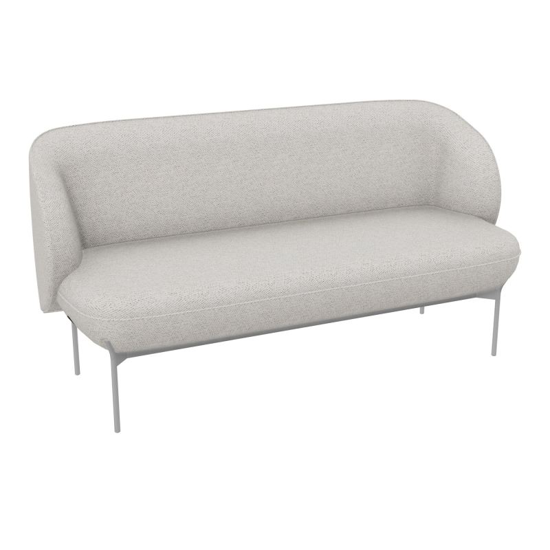 ASSISE MARGOT 2 PLACES L. 155,4 X H. 78,4 X P. 66 CM - ASSISE TISSU CHILI BEIGE CHINÉ - D