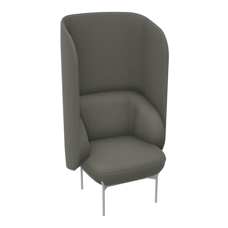 FAUTEUIL SILENCE MARGOT 1 PLACE L. 74,2 X H. 140 X P. 66 CM - ASSISE TISSU SECRET TAUPE -