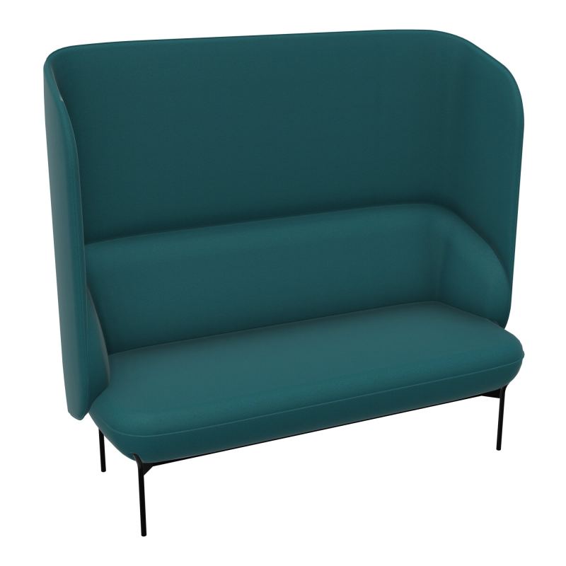 CANAPÉ SILENCE MARGOT 2 PLACES L. 155,4 X H. 144 X P. 66 CM - ASSISE TISSU STEP  BLEU PÉT