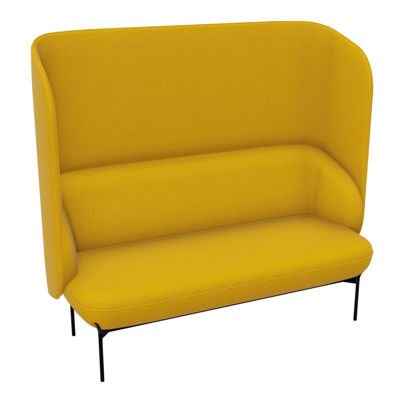CANAPÉ SILENCE MARGOT 2 PLACES L. 155,4 X H. 144 X P. 66 CM - ASSISE TISSU STEP  JAUNE MO