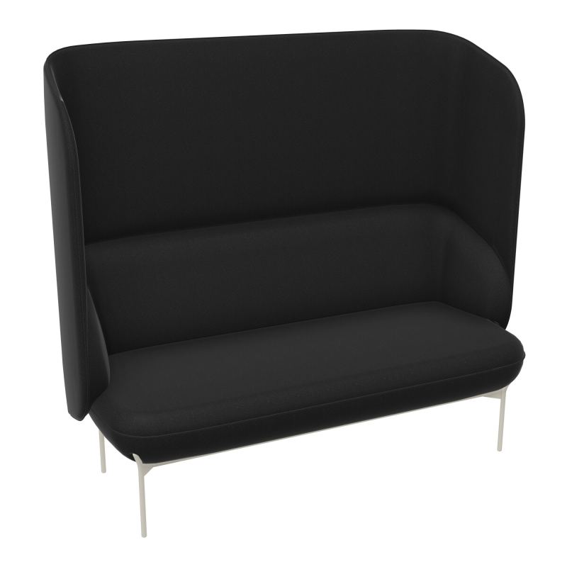 CANAPÉ SILENCE MARGOT 2 PLACES L. 155,4 X H. 144 X P. 66 CM - ASSISE TISSU STEP  NOIR  -