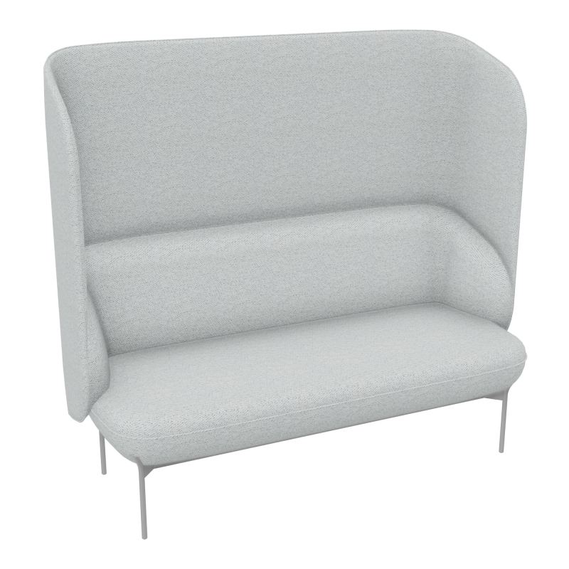 CANAPÉ SILENCE MARGOT 2 PLACES L. 155,4 X H. 144 X P. 66 CM - ASSISE TISSU CHILI GRIS CLA