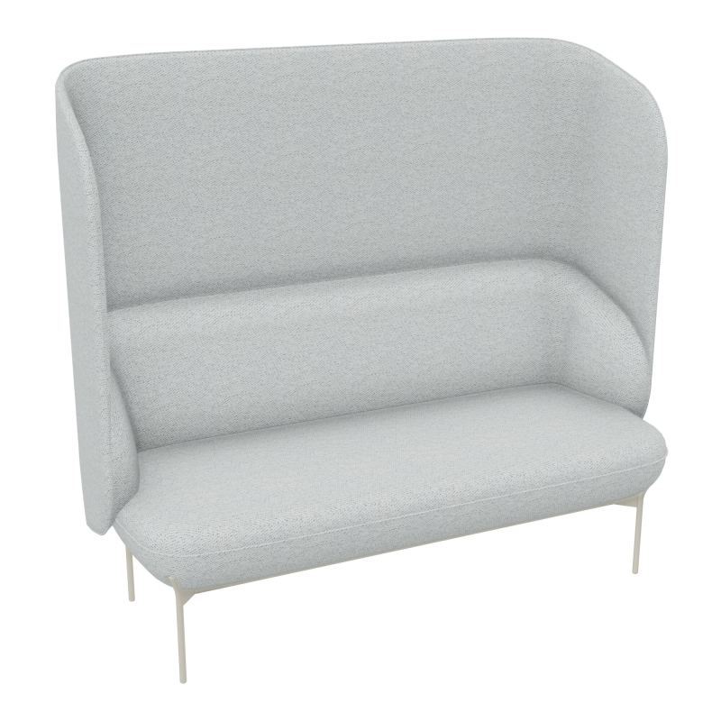 CANAPÉ SILENCE MARGOT 2 PLACES L. 155,4 X H. 144 X P. 66 CM - ASSISE TISSU CHILI GRIS CLA