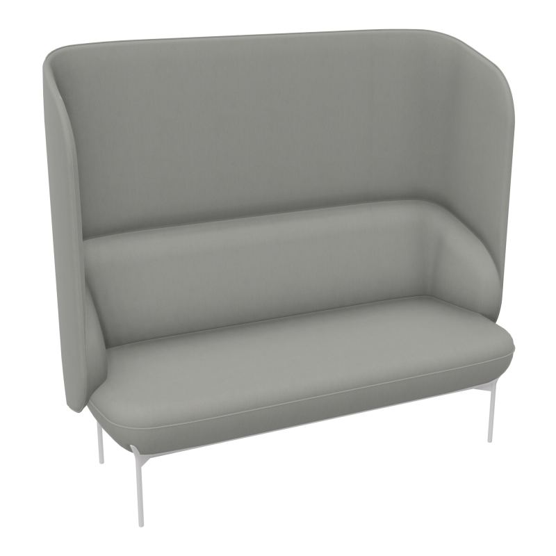CANAPÉ SILENCE MARGOT 2 PLACES L. 155,4 X H. 144 X P. 66 CM - ASSISE TISSU SECRET GRIS PE