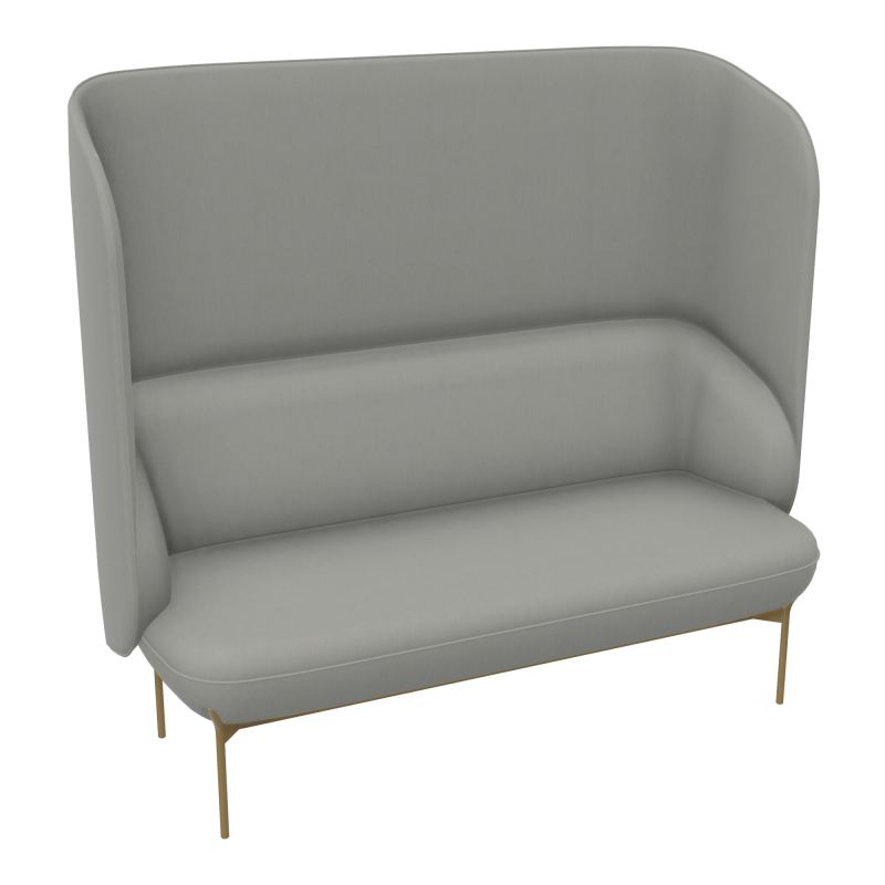CANAPÉ SILENCE MARGOT 2 PLACES L. 155,4 X H. 144 X P. 66 CM - ASSISE TISSU SECRET GRIS PE