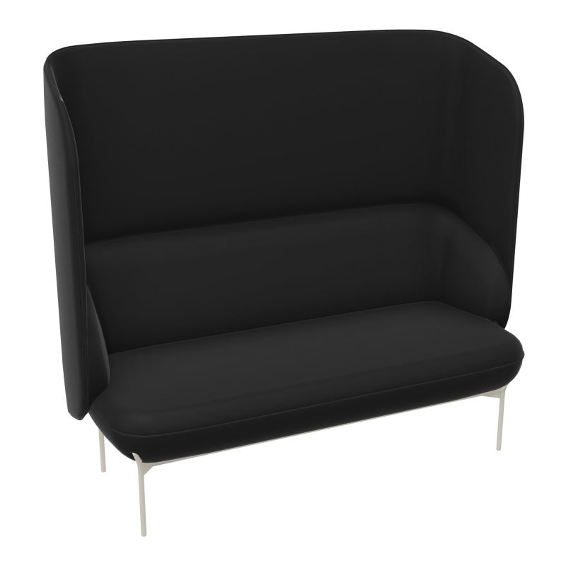 CANAPÉ SILENCE MARGOT 2 PLACES L. 155,4 X H. 144 X P. 66 CM - ASSISE TISSU SECRET NOIR  -