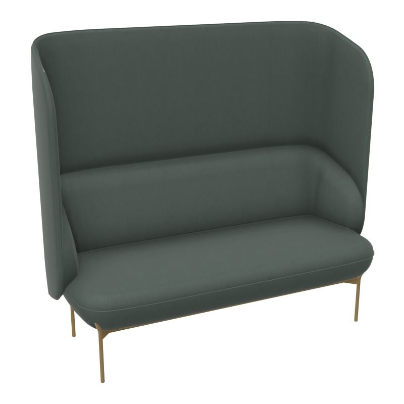 CANAPÉ SILENCE MARGOT 2 PLACES L. 155,4 X H. 144 X P. 66 CM - ASSISE TISSU SECRET VERT DE