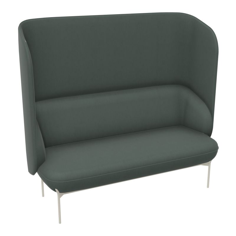 CANAPÉ SILENCE MARGOT 2 PLACES L. 155,4 X H. 144 X P. 66 CM - ASSISE TISSU SECRET VERT DE