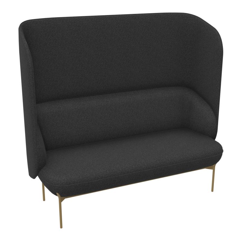 CANAPÉ SILENCE MARGOT 2 PLACES L. 155,4 X H. 144 X P. 66 CM - ASSISE TISSU FENICE ANTHRAC