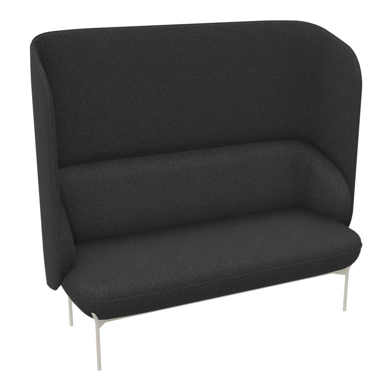 CANAPÉ SILENCE MARGOT 2 PLACES L. 155,4 X H. 144 X P. 66 CM - ASSISE TISSU FENICE ANTHRAC