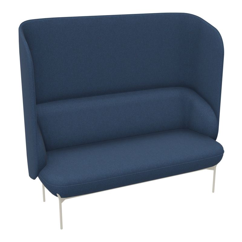 CANAPÉ SILENCE MARGOT 2 PLACES L. 155,4 X H. 144 X P. 66 CM - ASSISE TISSU FENICE BLEU FO