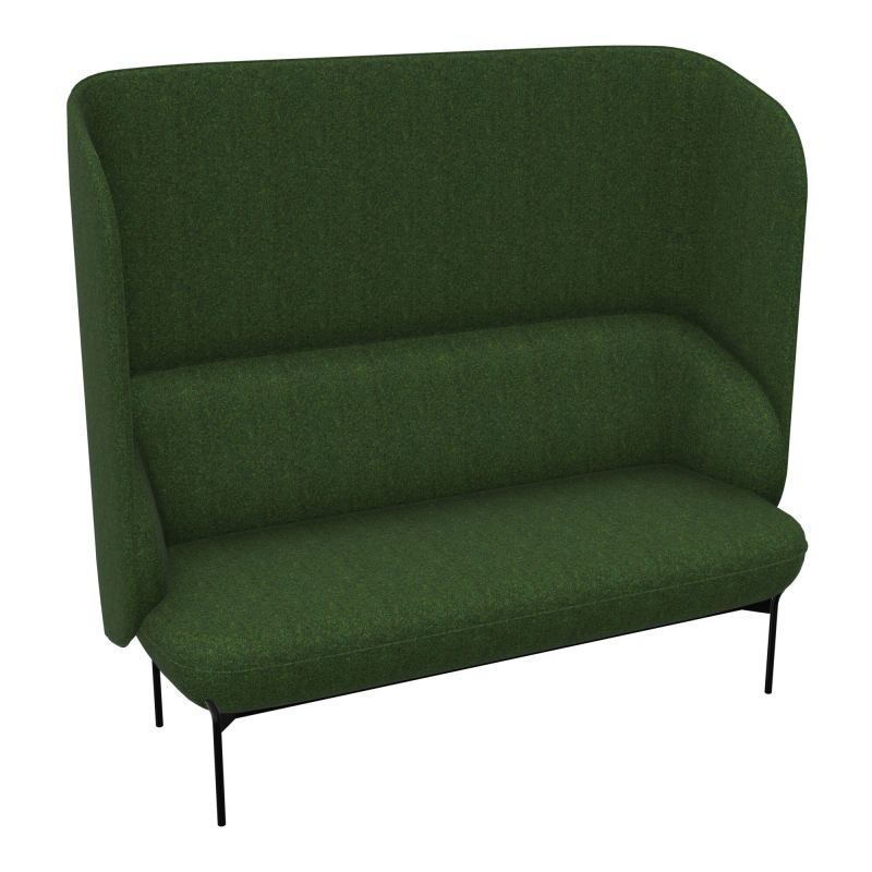 CANAPÉ SILENCE MARGOT 2 PLACES L. 155,4 X H. 144 X P. 66 CM - ASSISE TISSU FENICE VERT FO