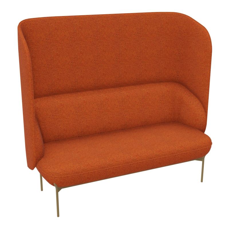 CANAPÉ SILENCE MARGOT 2 PLACES L. 155,4 X H. 144 X P. 66 CM - ASSISE TISSU FENICE ROUILLE