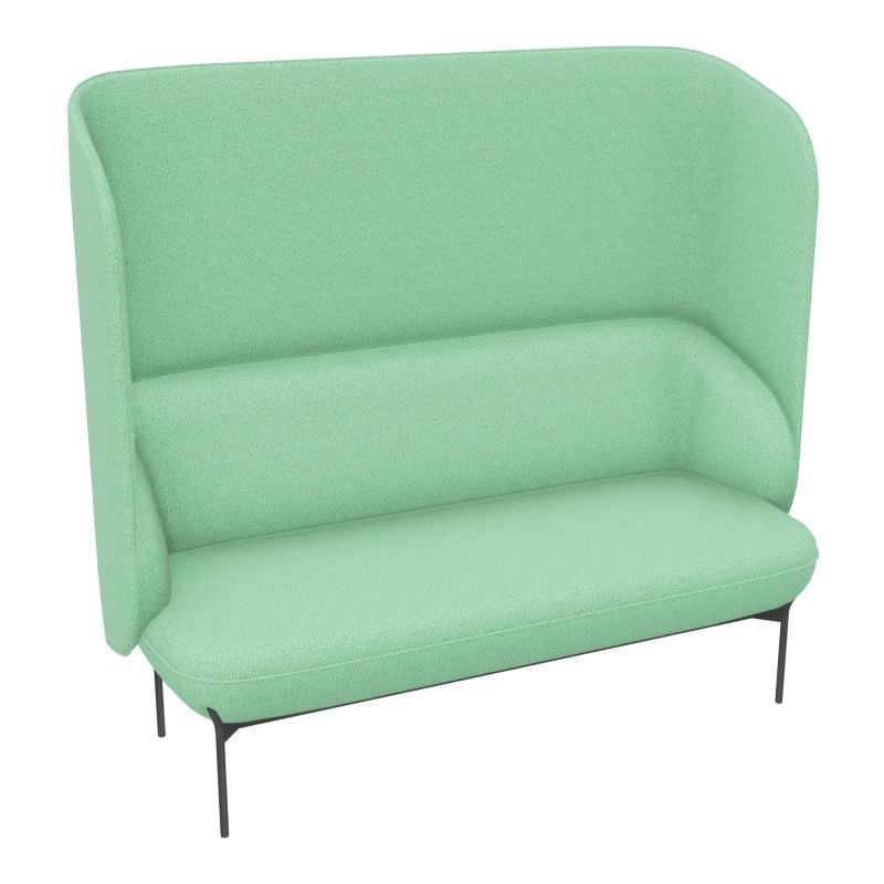 CANAPÉ SILENCE MARGOT 2 PLACES L. 155,4 X H. 144 X P. 66 CM - ASSISE TISSU STEP VERT D'EA