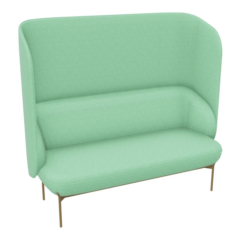 CANAPÉ SILENCE MARGOT 2 PLACES L. 155,4 X H. 144 X P. 66 CM - ASSISE TISSU STEP VERT D'EA