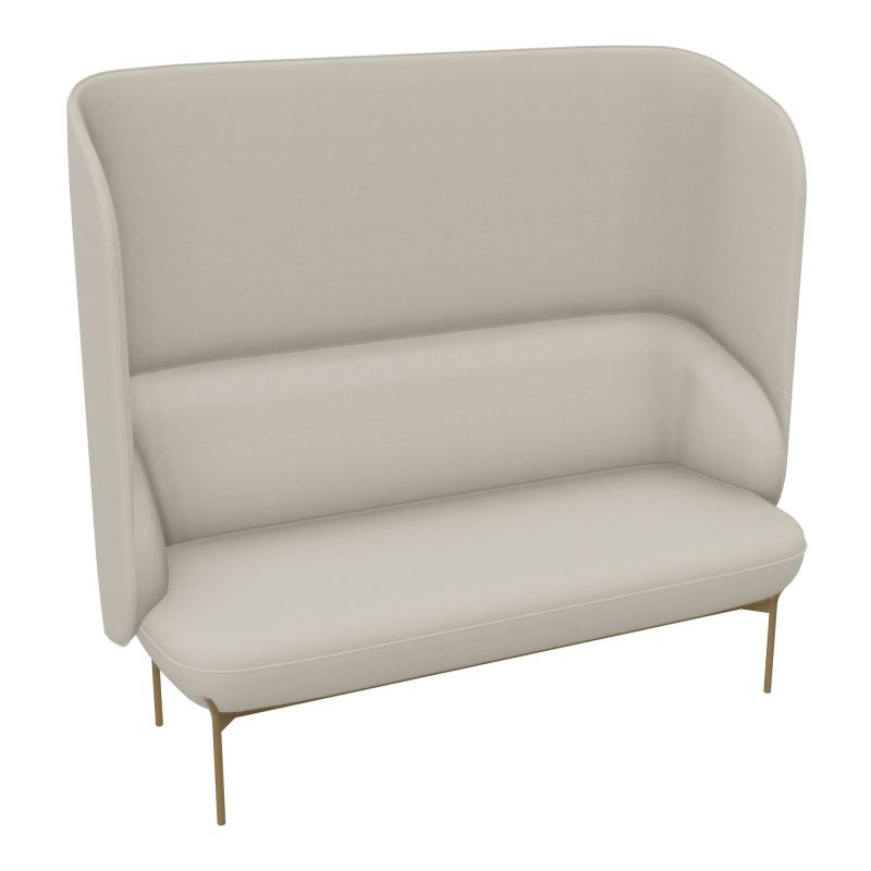 CANAPÉ SILENCE MARGOT 2 PLACES L. 155,4 X H. 144 X P. 66 CM - ASSISE TISSU STEP GRIS CLAI