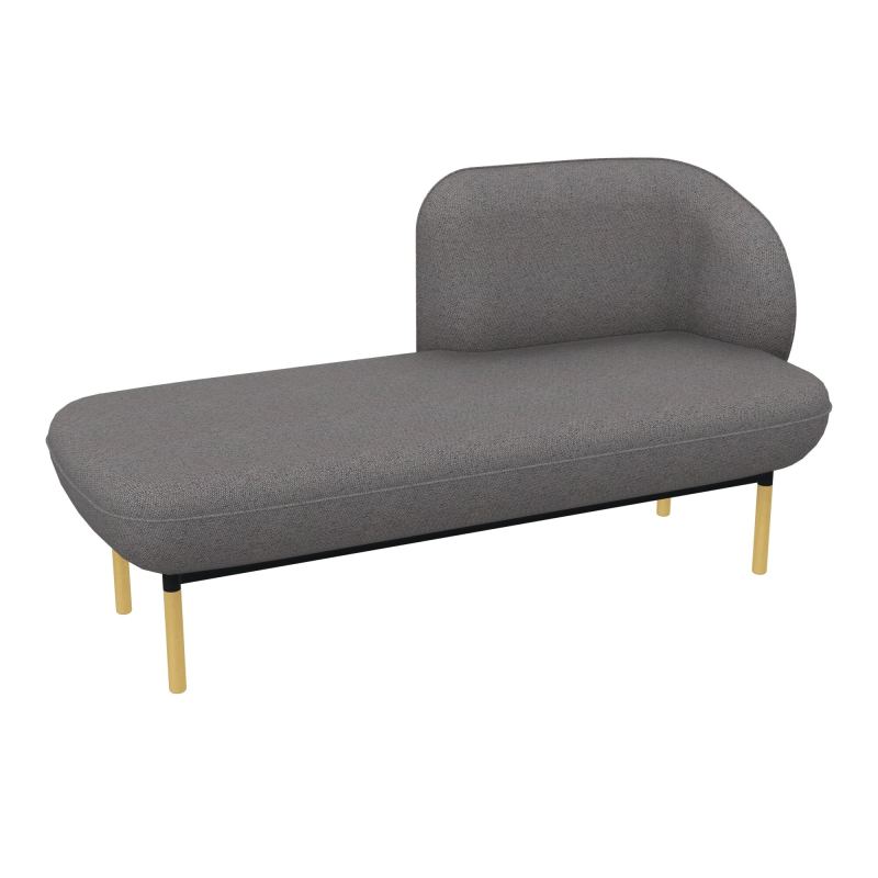 MERID. GAUCHE MARGOT L152,2XH78,4XP66CM - ASSISE  - DOS.  - PIET. BN BN ZP MS