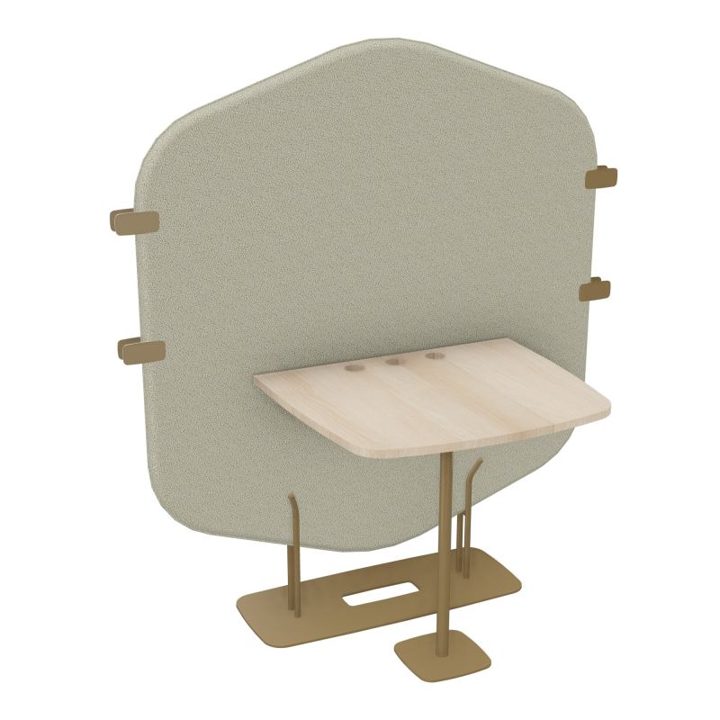 MARGOT ESPACE 2 PERS. L122,7XH144,8XP75CM - CLOISON A2 - PIET. Z3 - PLAT. EP19MM RZ