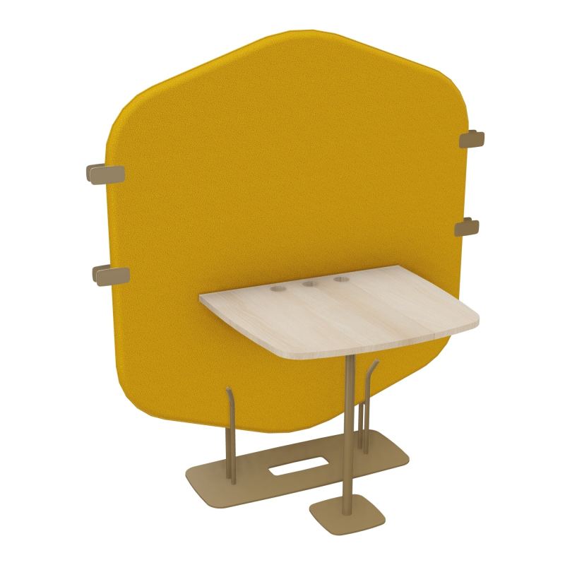 MARGOT ESPACE 2 PERS. L122,7XH144,8XP75CM - CLOISON A5 - PIET. Z3 - PLAT. EP19MM RZ