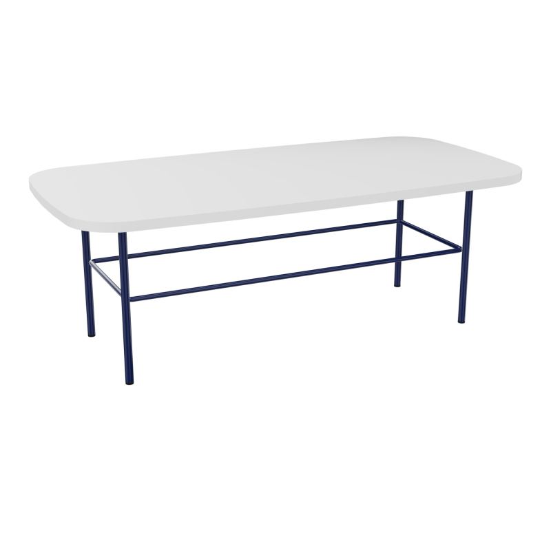 TABLE BASSE MARGOT RECTANGULAIRE L100XH35XP50CM - PLAT. EP19MM MG - PIET. X4